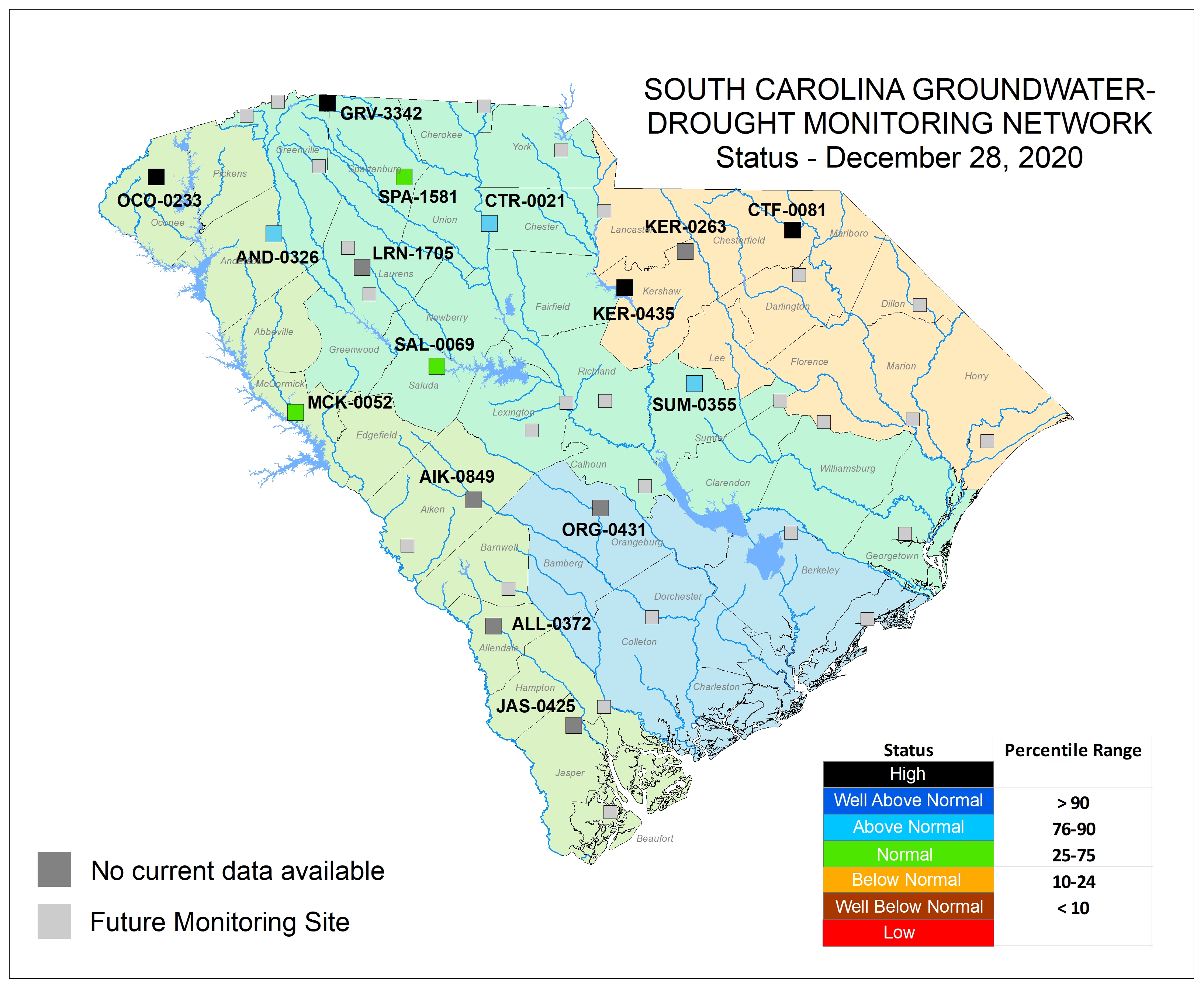 summary of drought in SC on Sept. 16 2019
